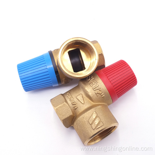 Brass gas pressure safety valve